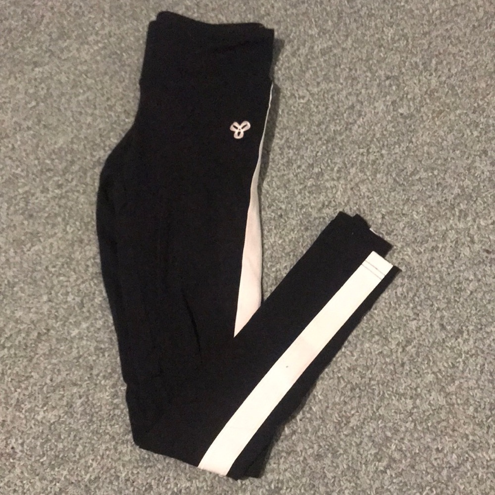 TNA White Striped Leggings